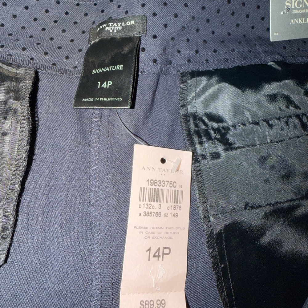 NWT Ann Taylor Dark Blue Ankle Pants